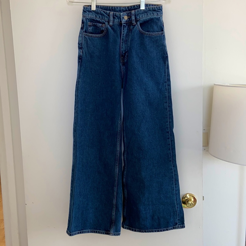 People Tree wide leg cropped jeans